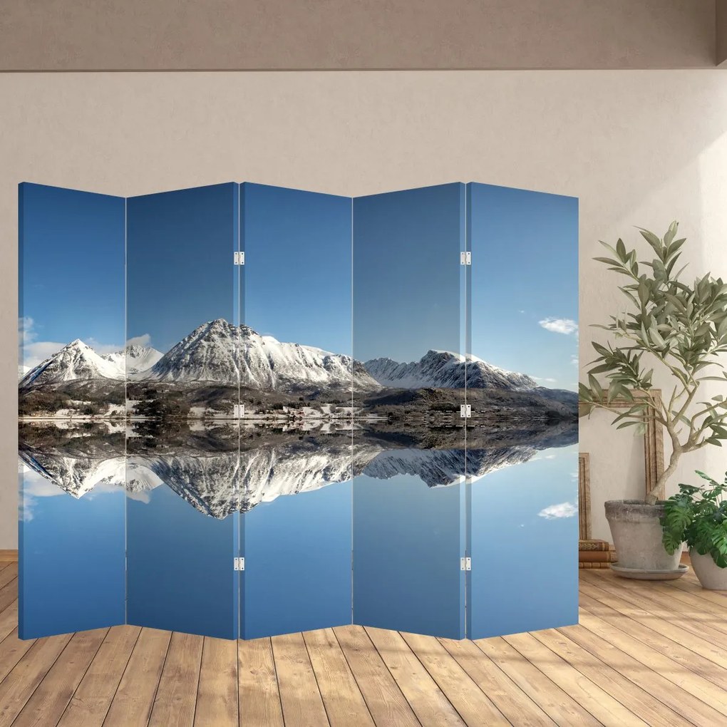 Parawan - Góry i ich odbicie (210x170 cm)