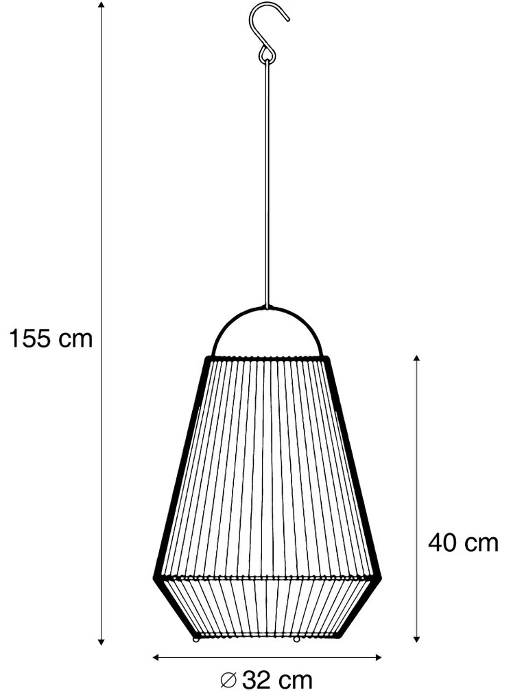 Zewnetrzna Lampa stołowa w stylu bohemy szara z LED, 3-stopniowa regulacja ściemniania IP54, ładowana solarnie - DucaBoho Oswietlenie zewnetrzne