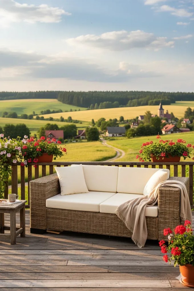 Sofa rattanowa 2 G7-E29