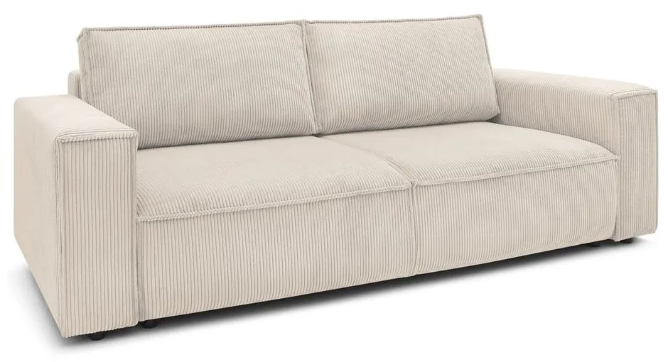 Beżowa sztruksowa rozkładana sofa 245 cm Nihad – Bobochic Paris