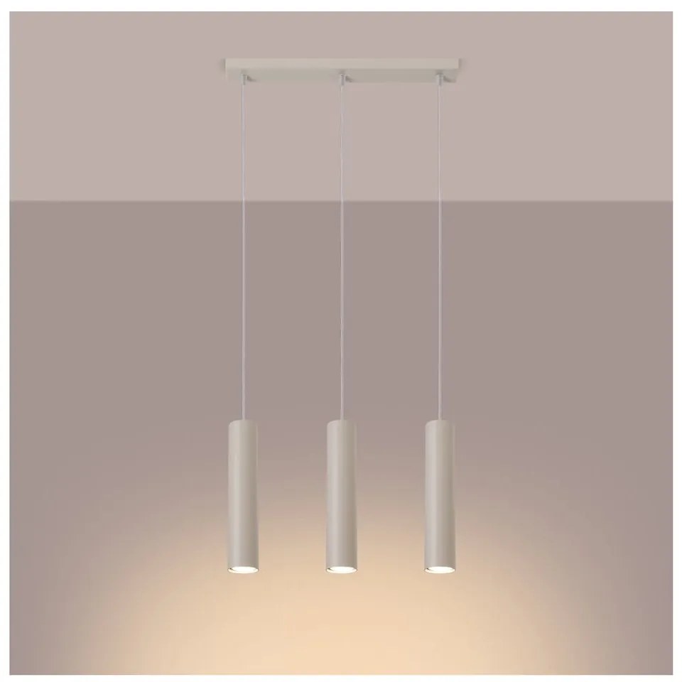 Kremowa lampa wisząca Castro – Sollux