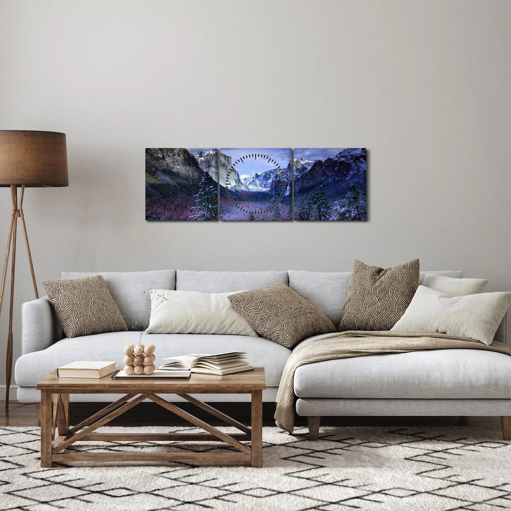Obraz - Yosemite, USA (z zegarem) (90x30 cm)