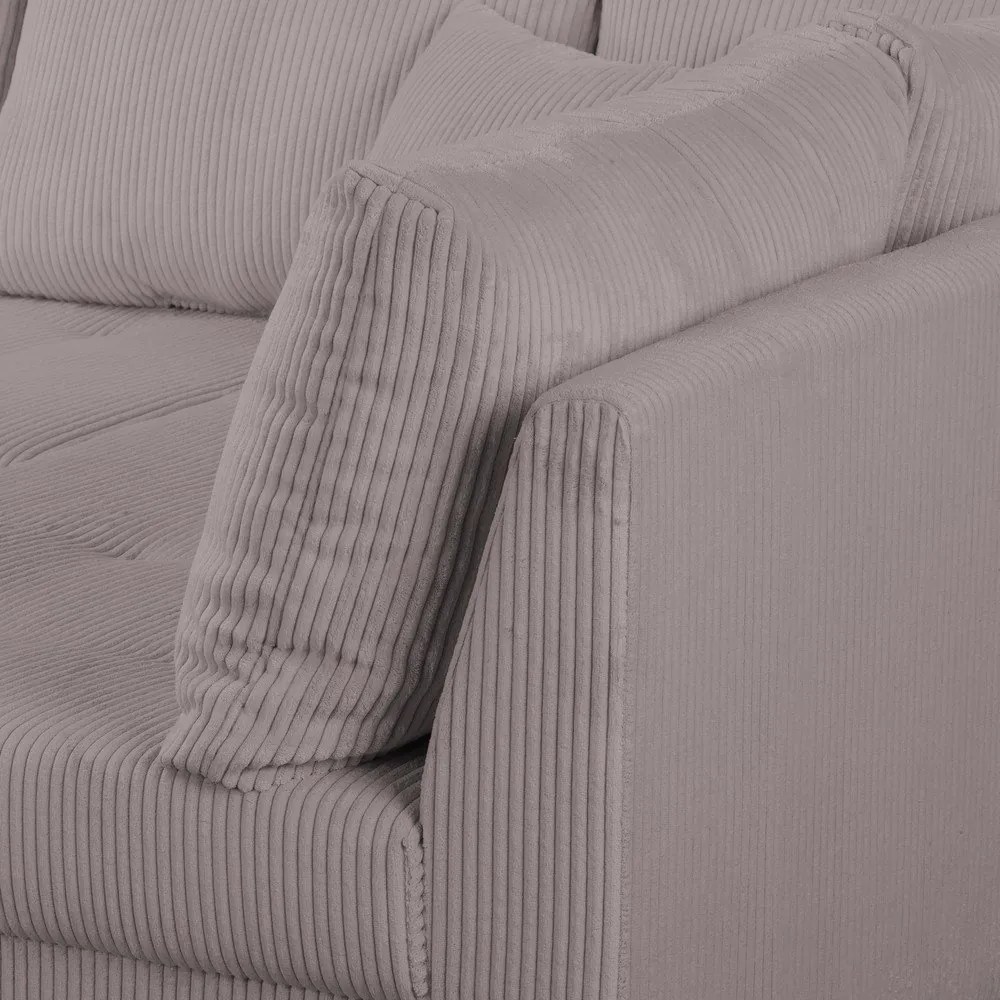 Szary sztruksowy narożnik (prawostronny) Ariella – Ropez