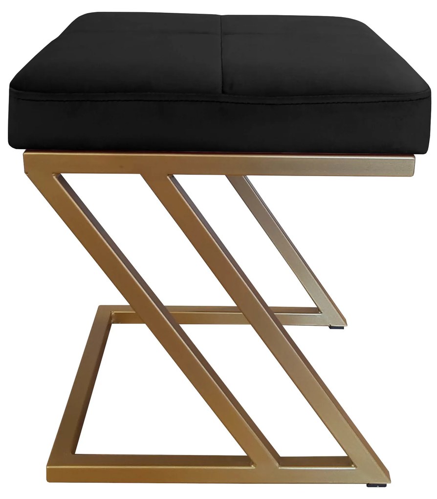 Pufa ZETA LOFT taboret podnóżek podstawa złota MG19