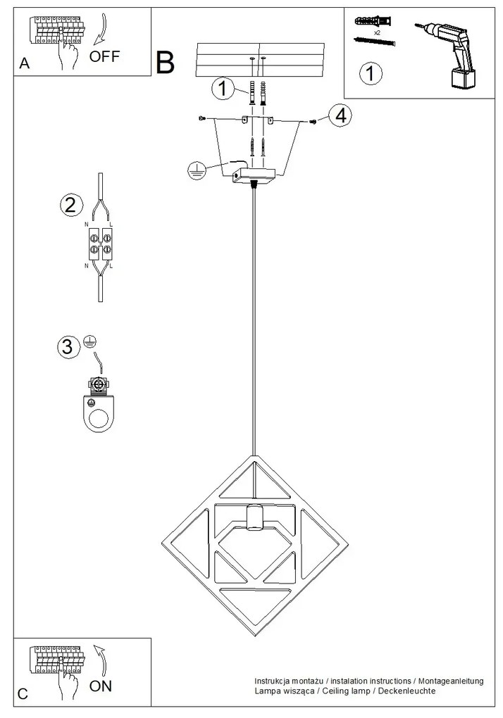 Lampa wisząca CARO SOLLUX  LIGHTING