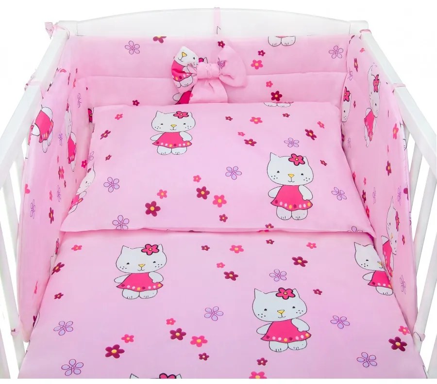 Hello Kitty - Bawełniana Pościel Do łóżeczka Dziecięcego - 135x100