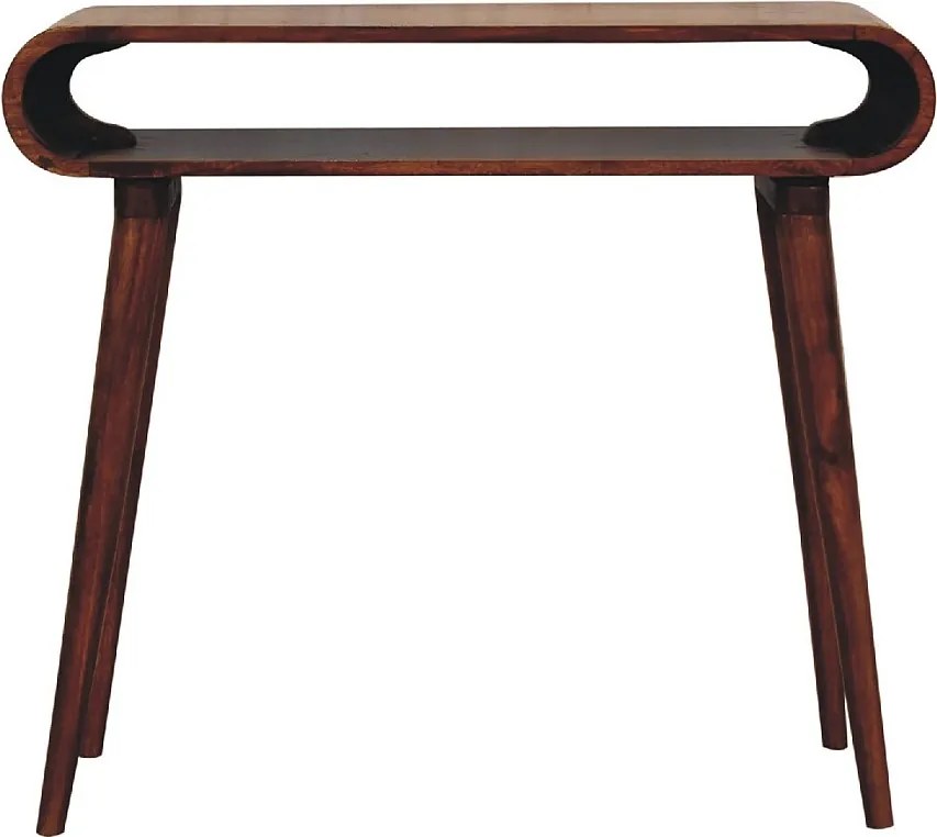 Artisan Furniture Lita drewniana konsola Amaya w stylu nordyckim, do przedpokoju lub mebli wejściowych