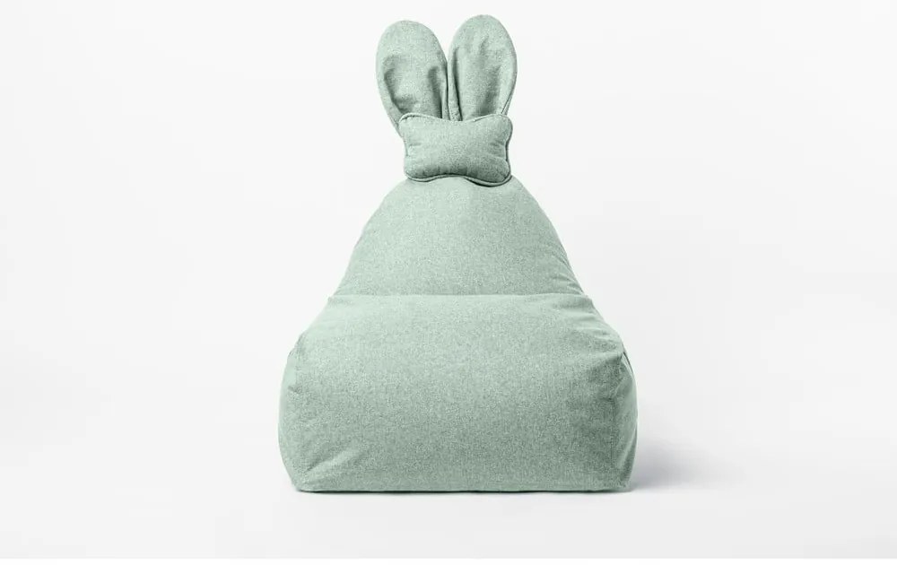 Zielony worek do siedzenia dla dzieci The Brooklyn Kids Funny Bunny