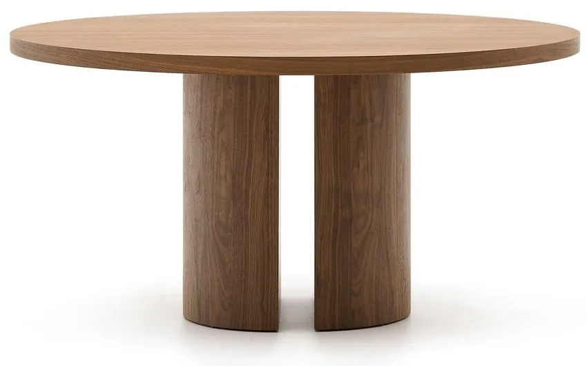 Okrągły stół z blatem w dekorze orzecha ø 150 cm Nealy – Kave Home
