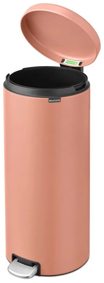 Łososiowy stalowy kosz na śmieci z pedałem 30 l NewIcon – Brabantia