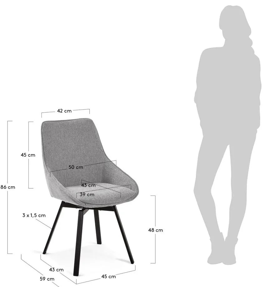 Szare krzesło Jenna – Kave Home