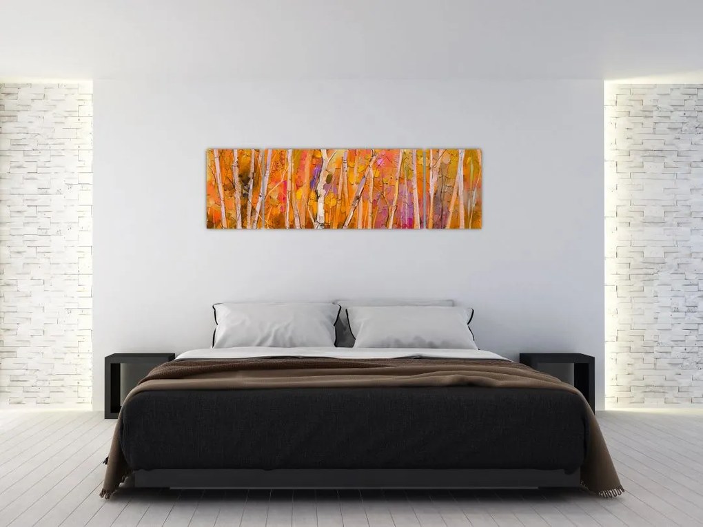 Obraz - Jesienny las (170x50 cm)