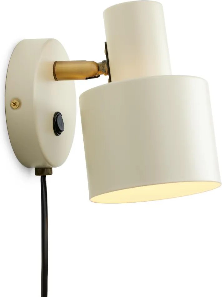 Halo Design 746873 - Kinkiet punktowy VOGUE 1xE27/40W/230V kremowy/mosiądz