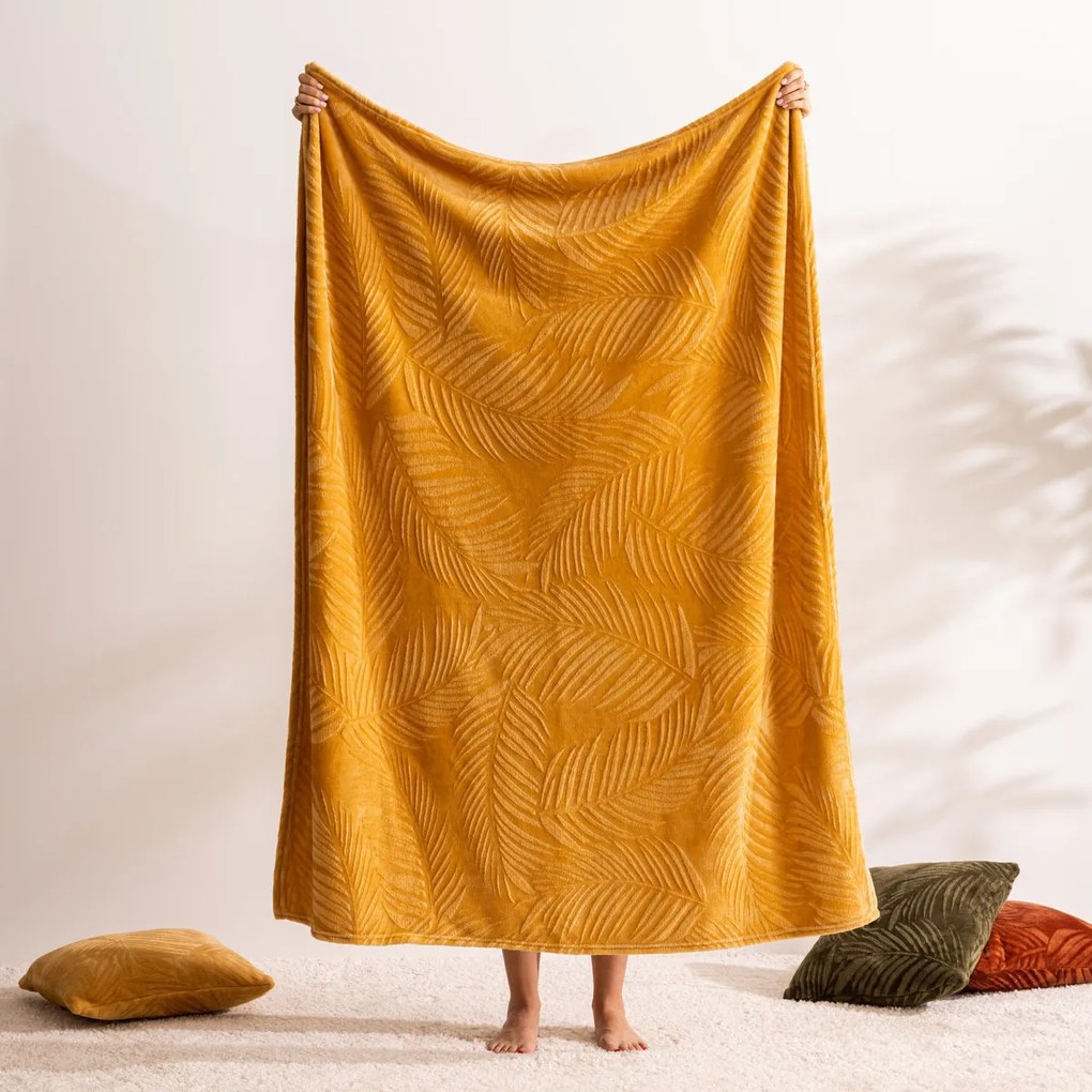 Ozdobna narzuta flanelowa ZOA, 125 x 150 cm