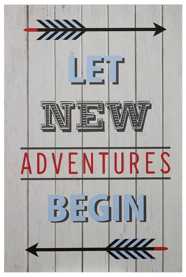 Obrazek dziecięcy 30x45 cm Let New Adventures Begin – Premier Housewares