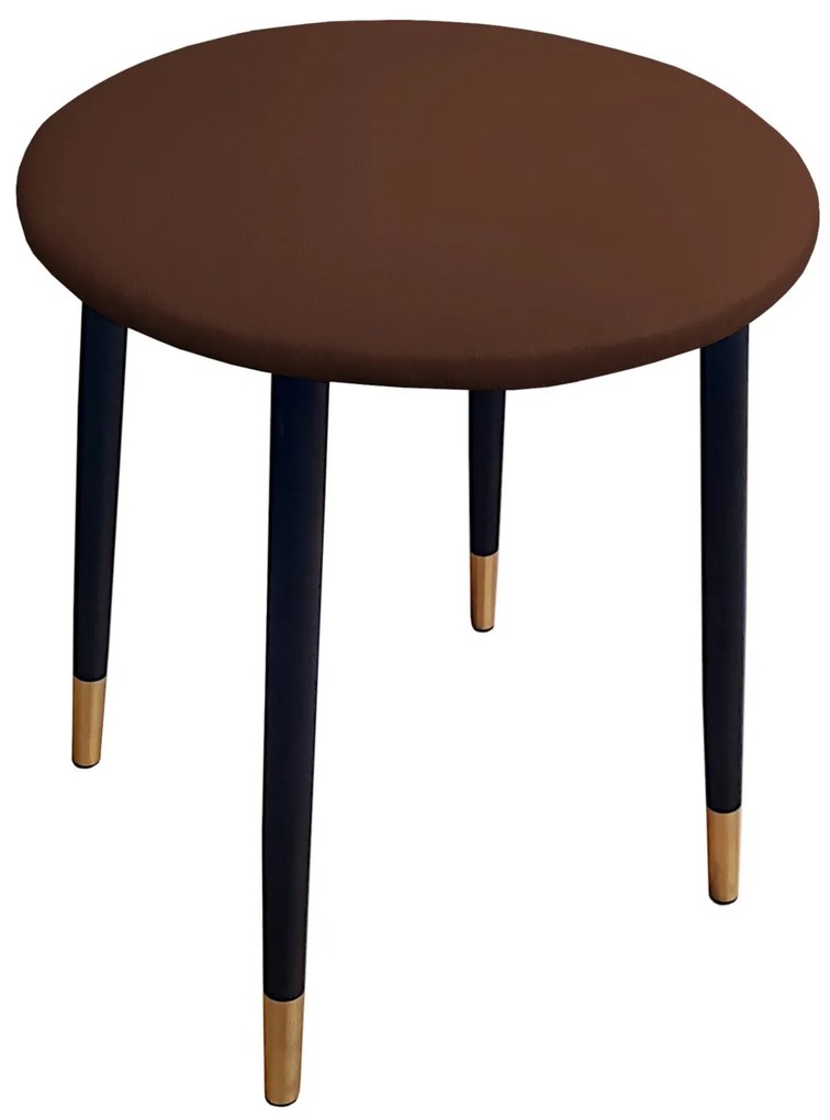 Taboret TRIX D2 brąz podstawa czarna/złota