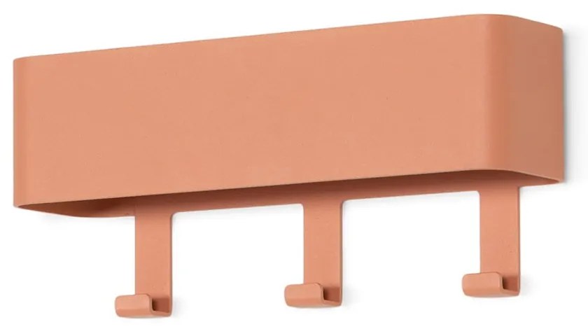 Łososiowy metalowy wieszak ścienny z półką 27 cm Dax Play – Spinder Design