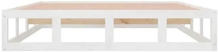 Białe dwuosobowe sosnowe łóżko 140x200 - Rixo 5X