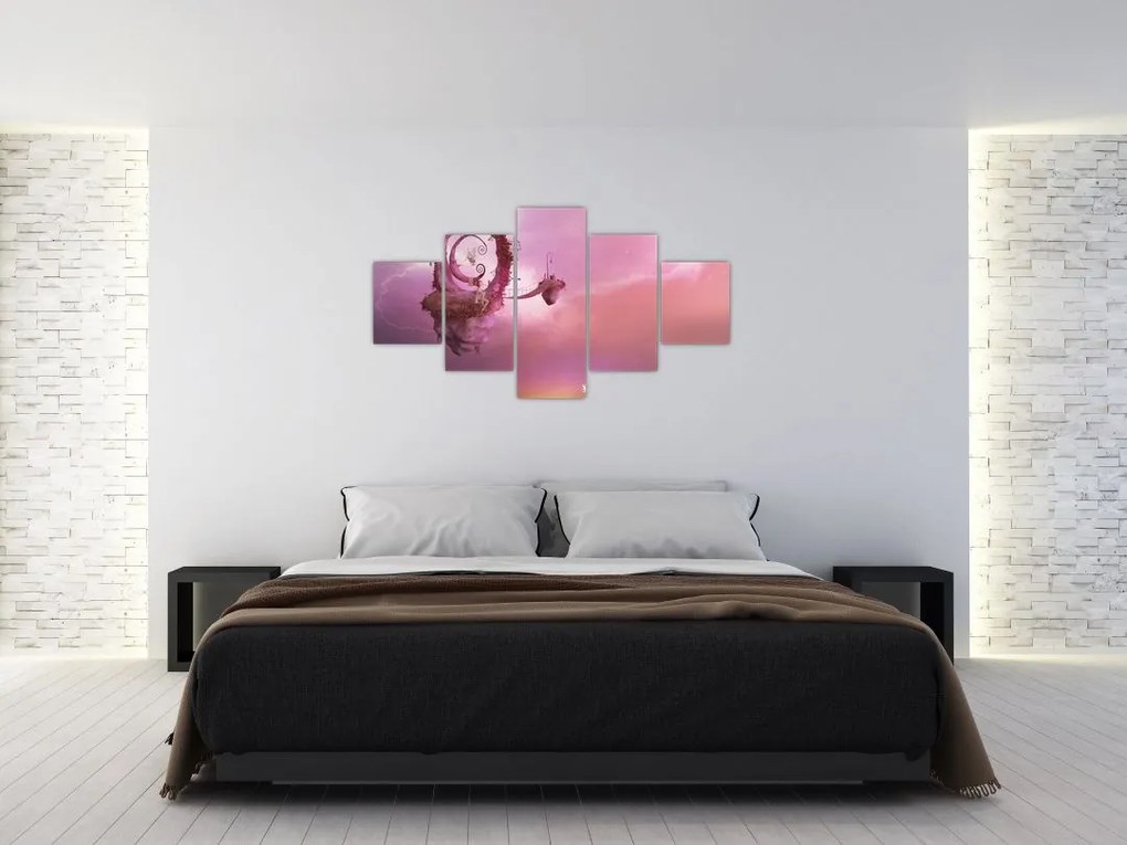 Obraz - Wróżka na pływającej wyspie (125x70 cm)