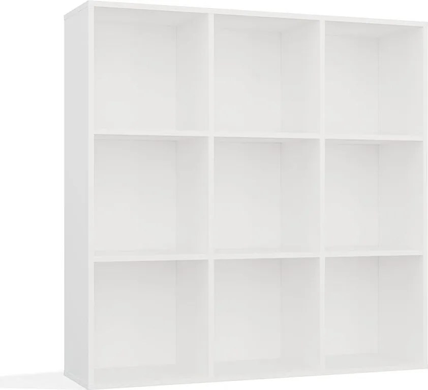 Regał MALAX 3X3 H | Biały | 110,5x30x110,5 cm | Regał 9 Komór