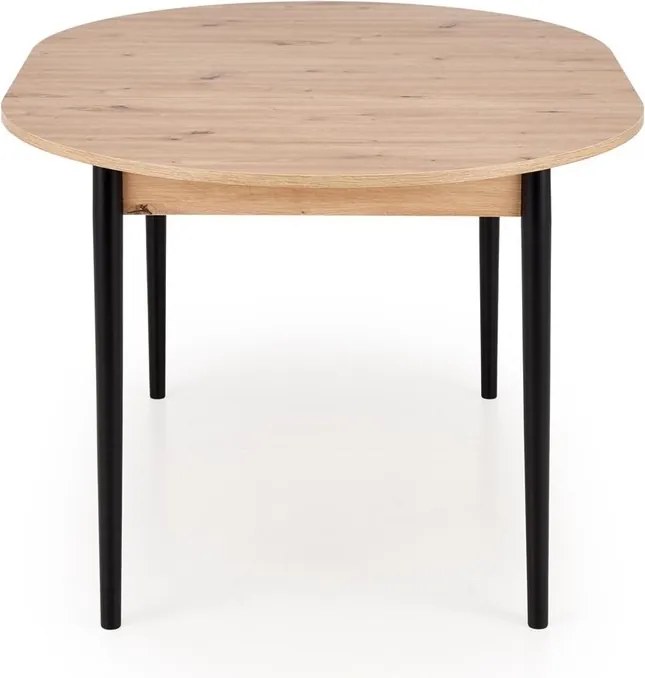 Okrągły stół z funkcją rozkładania Pivot Halmar dąb artisan/czarny
