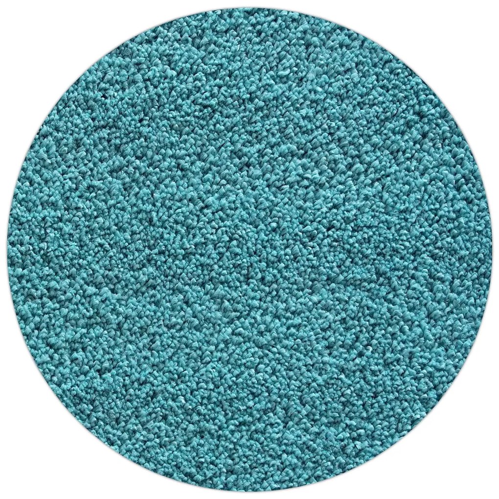 Dywan shaggy Best Turkusowy 80 cm x 80 cm koło