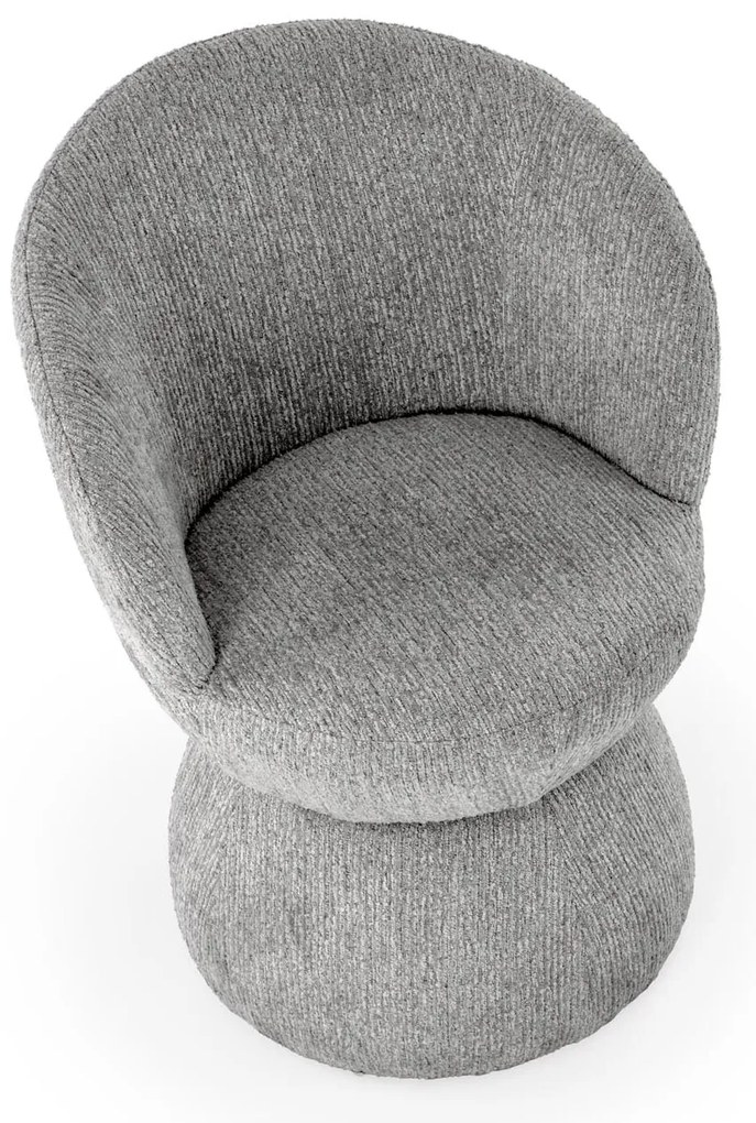 Krzesło tapicerowane, obrotowe szare, popiel K581