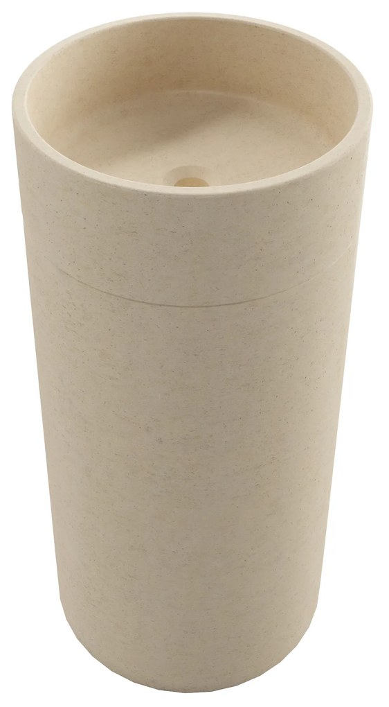 Umywalka betonowa wolostojąca bez otworu na baterię DELIS | Różne kolory : Kolor - Kość słoniowa/Ecru