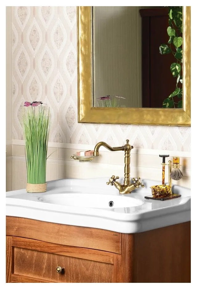 Różowa bateria umywalkowa stojąca Antea – Sapho