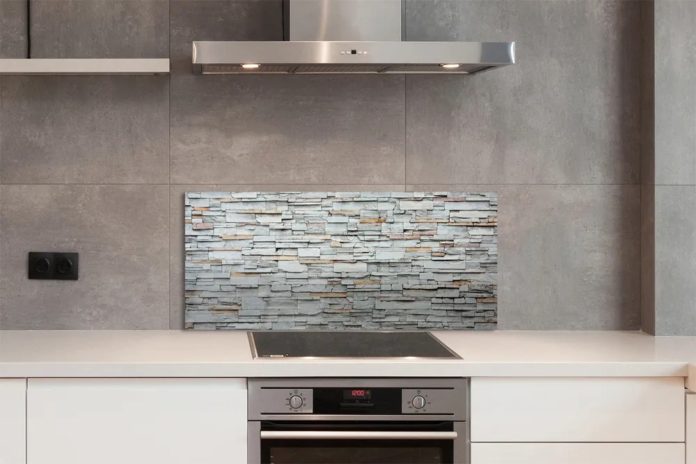 Szkło do Kuchni na Ścianę Wyrazista Struktura Kamienia