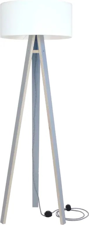 Lampa stojąca Wanda szara, biały