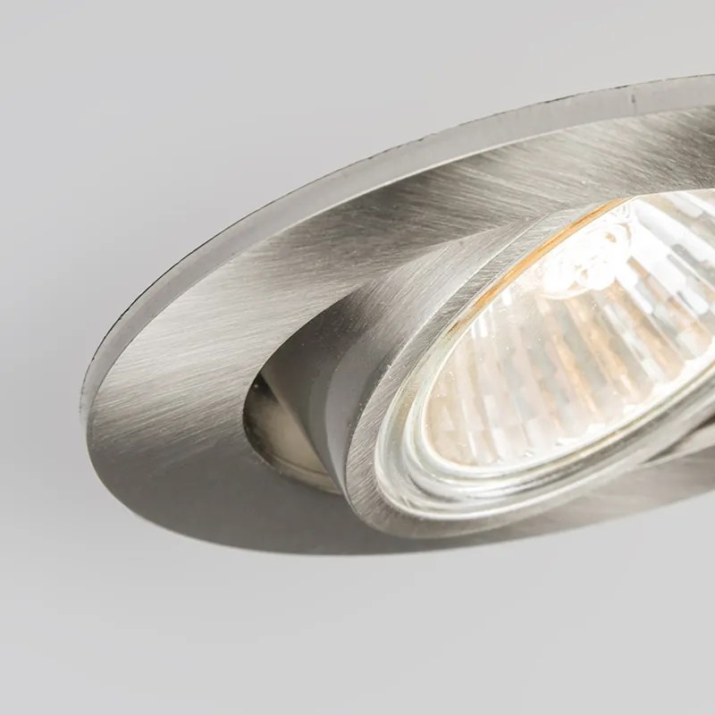 Zestaw 10 wpuszczanych reflektorów regulowanych aluminiowych - Cisco Nowoczesny Oswietlenie wewnetrzne