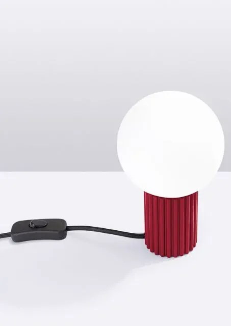 Burgundowa lampka na biurko - K601-Buble
