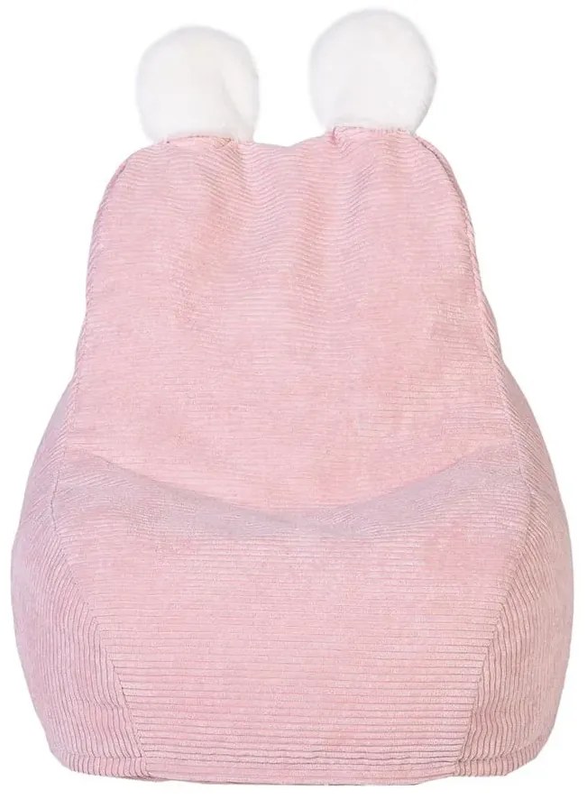 Różowe siedzisko dziecięce z pomponami F2-T49