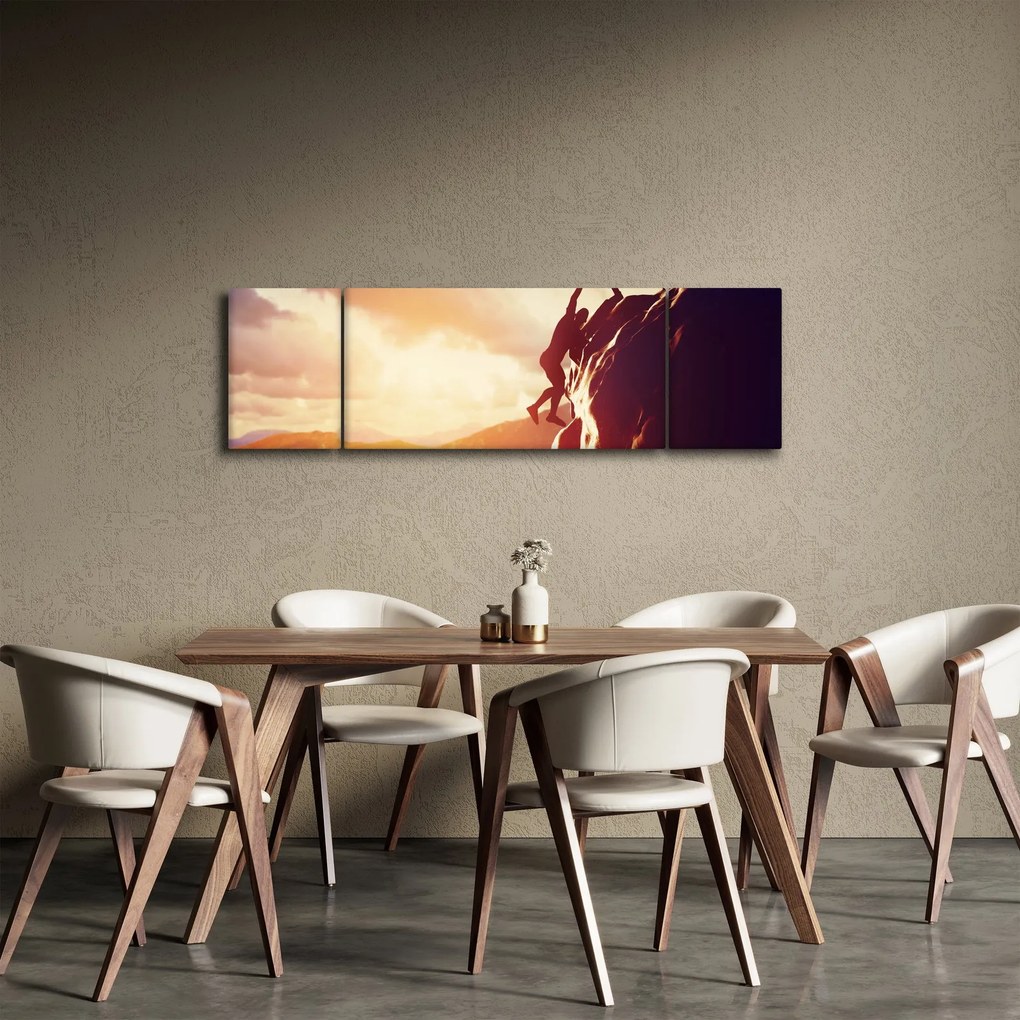Obraz -Wspinacze (170x50 cm)