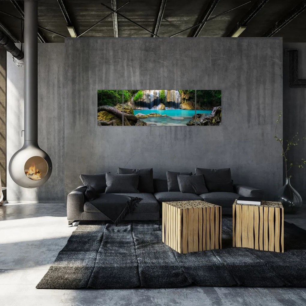 Obraz wodospadów (170x50 cm)