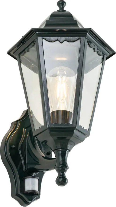 Zewnętrzna latarnia ścienna ciemnozielona z czujnikiem ruchu IP44 - Nowy Orlean up