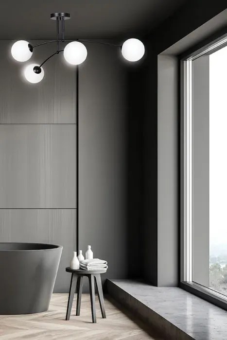 Czarna minimalistyczna lampa sufitowa - 8X D071 H8-D10