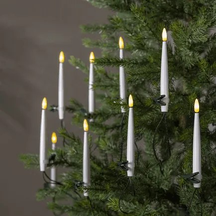 Bateryjne lampki świąteczne świece LED