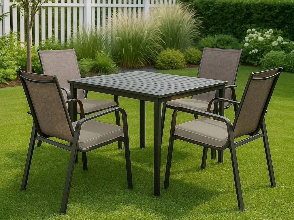 Poduszka zewnętrzna na krzesło VIREON 44x45 cm, szaro-brązowy
