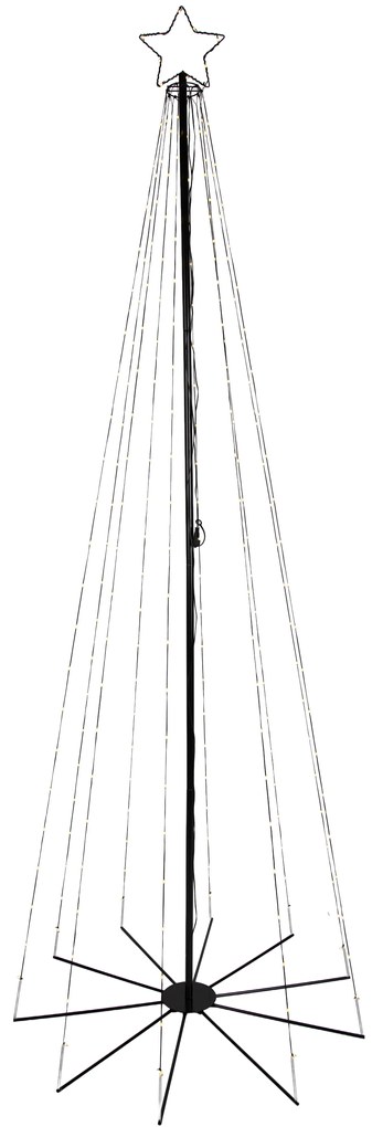 Zewnetrzna Świąteczna lampa podłogowa czarna 240 cm z LED IP44 i pilotem - Nagi Oswietlenie zewnetrzne