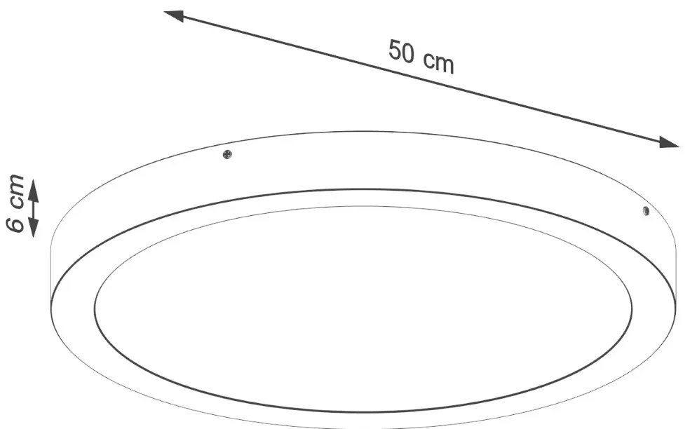 Plafon ONYX 50 biały LED 3000K SOLLUX LIGHTING
