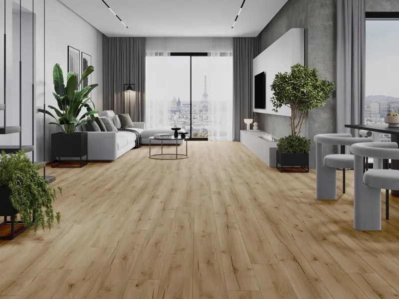 Mexen Buffalo panele winylowe 1240 x 182 mm SPC 6,5 mm, podkład IXPE 1,5 mm, 4 V-Fuga, Dąb - F1007-1240-182-505-4V1-01