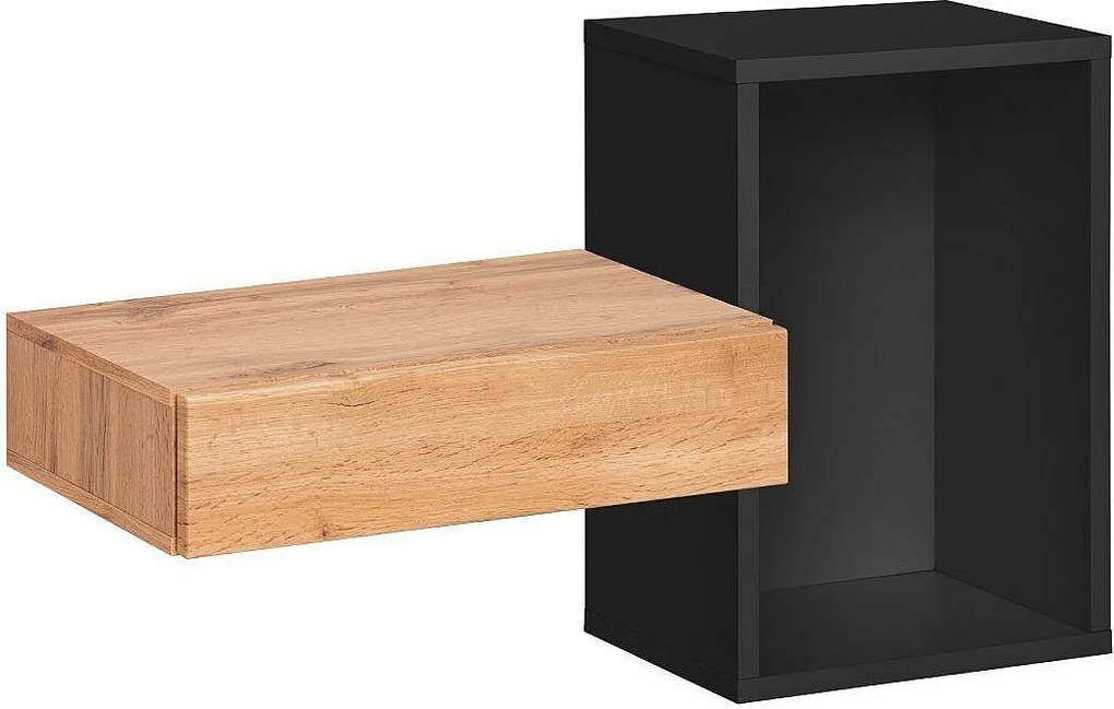 Konsola wisząca EASY 100x60 czarna/dąb wotan