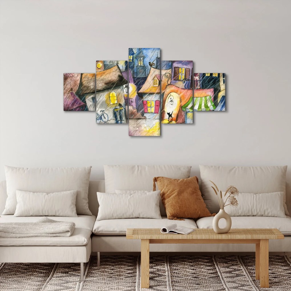 Obraz - Deszczowy wieczór (125x70 cm)