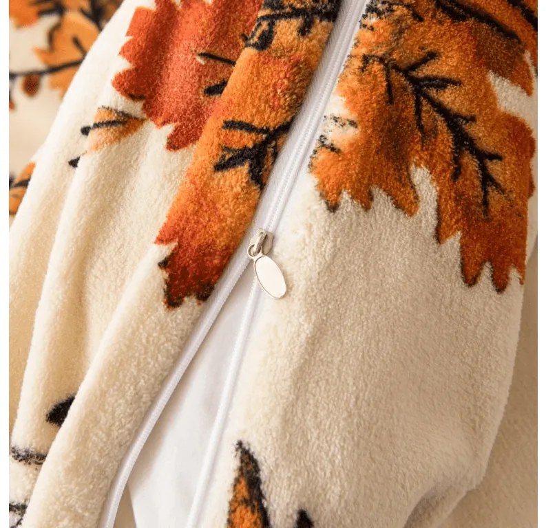 PrzytulneMieszkanie.pl PrzytulneMieszkanie.pl Pościel z mikropluszu AUTUMNA kremowa Rozmiar pościeli: 2 szt 70 x 90 cm | 200 x 220 cm