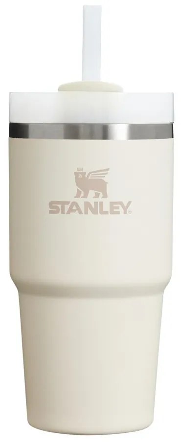 Kremowy termos ze słomką 600 ml Quencher H2.O FlowState – Stanley