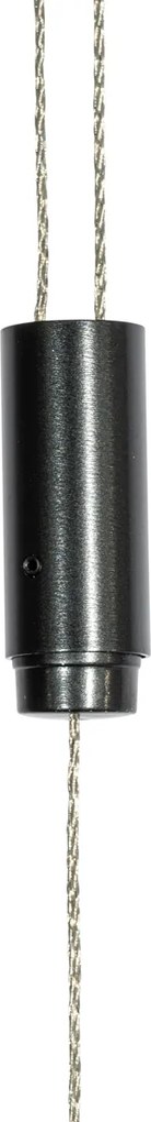 Regulowana lampa wisząca czarna z wbudowanym ściemnianym oświetleniem LED - Lamba