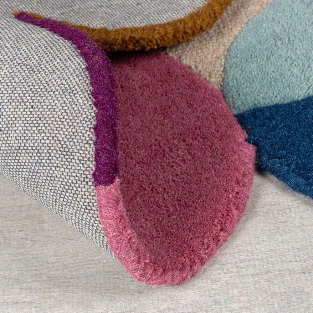Beżowy wełniany dywan tkany ręcznie 120x170 cm Mia Textured Scallop – Flair Rugs