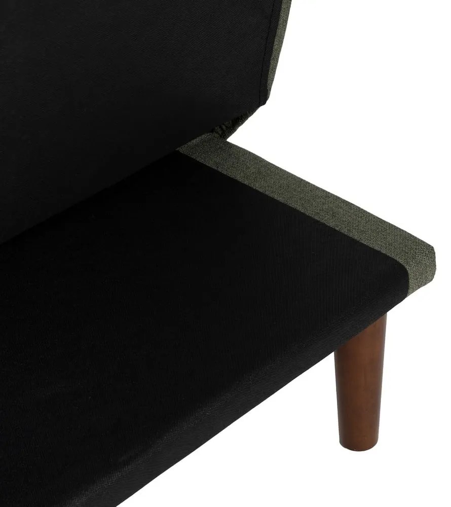 Zielona rozkładana sofa z tkaniny szenilowej 181 cm – Ixia